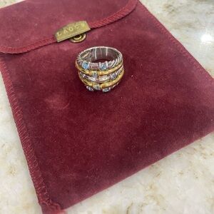 David Yurman Silver and Gold Women's Ring